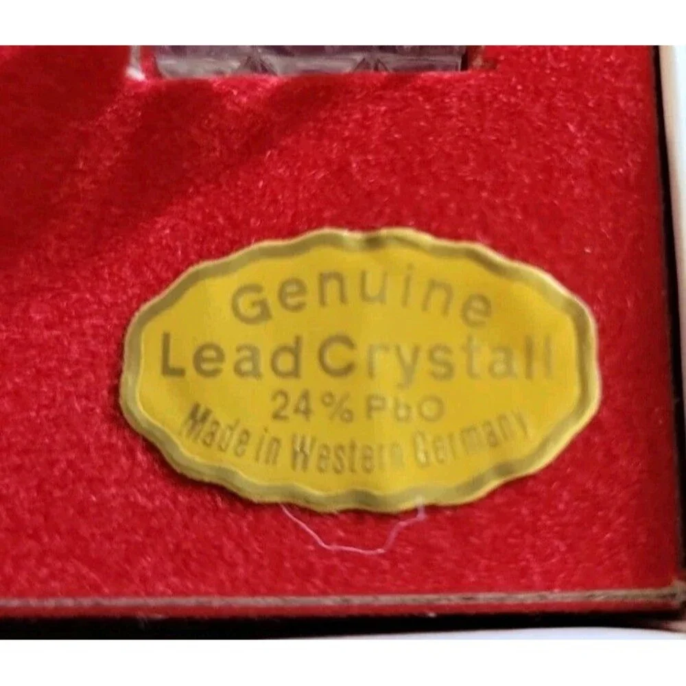 Lead Crystal Napkin Rings - 24% PbO - Set Of 4 - In Box